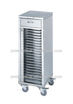 Hospital Movable Cabinet Patient Record Cabinet With Wheels and One Drawers