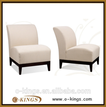 white leather hotel armless chair