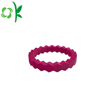 Fashion Design Stackable Silicone Wedding Ring Soft Ring