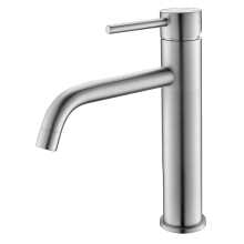 Brushed Brass Single Hole Brushed Nickel Bathroom Faucet