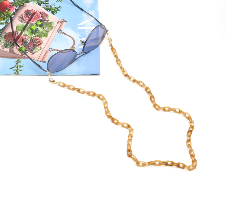 2020 2021 fashion mini hoop link masking strap necklace for women light acrylic eyeglasses chain holder