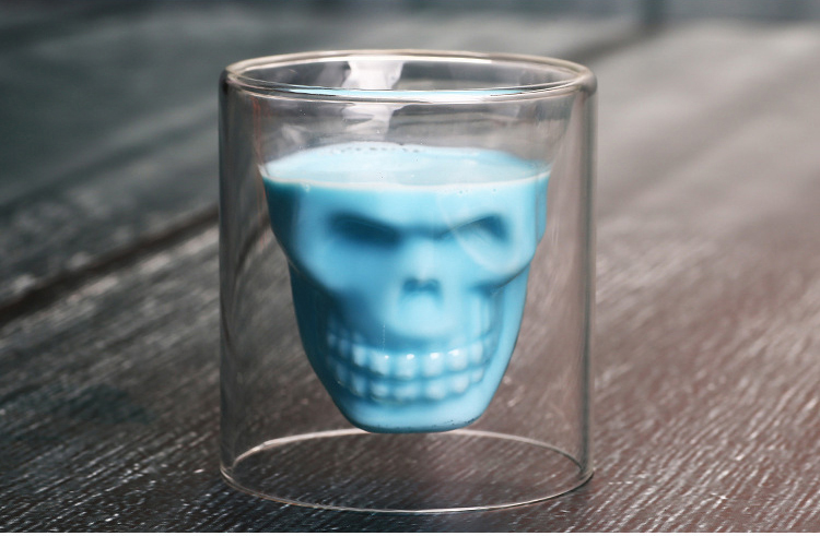 Vintage Unique Skull Custom Insulated Unbreakable Stemless Tumbler Wine Glass Box Packaging