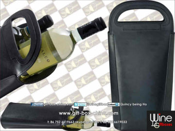 PU leather wine bottle holder carrier