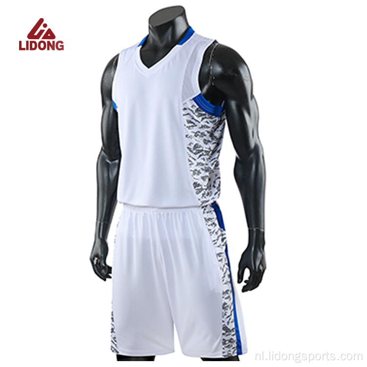 Nieuwe stijl aangepaste print logo basketball jersey shorts