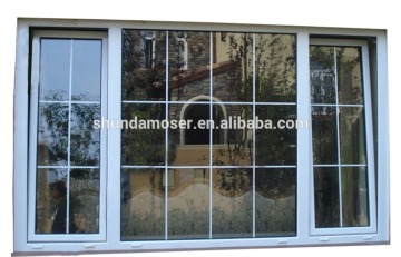 thermally broken aluminum casement window double glass tempered window