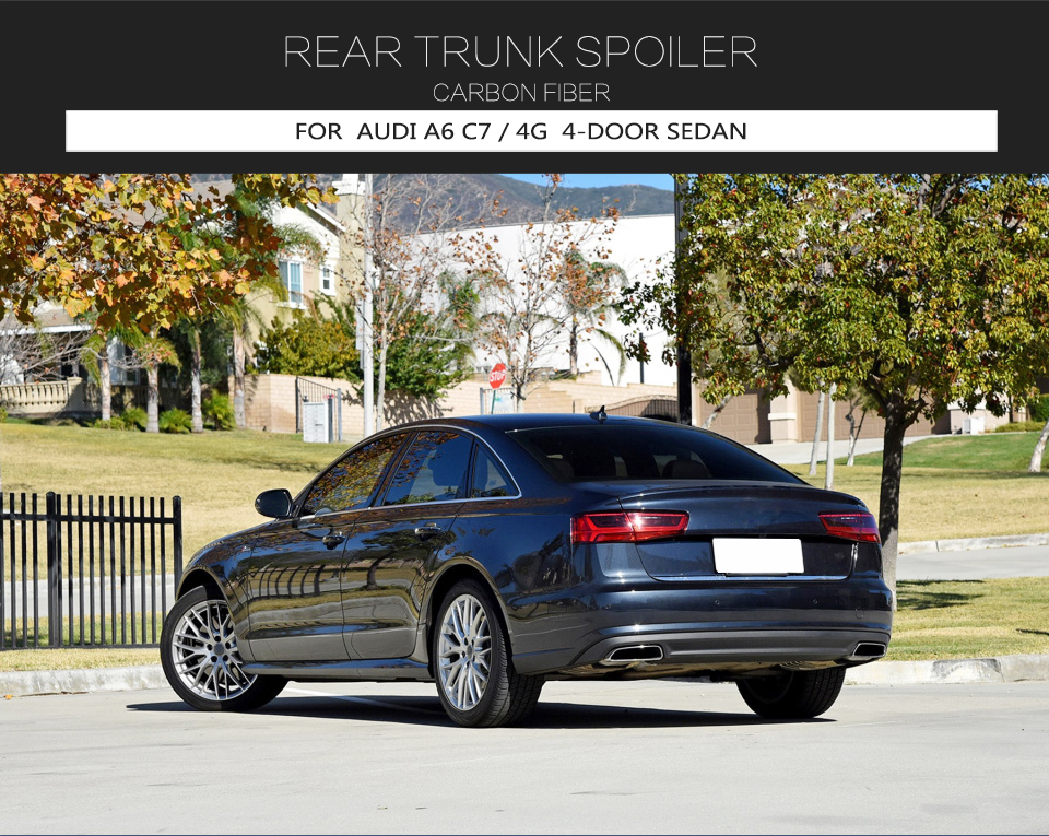 Carbon Fiber A6 C7 S6 Car Ducktail Spoiler for Audi A6 C7 S6 Sedan 4-Door 12-18