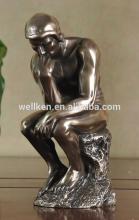 polystone thinking man figures