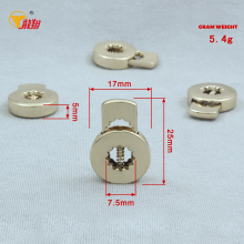 Round Serrated Metal Spring Cord Lock for Bags