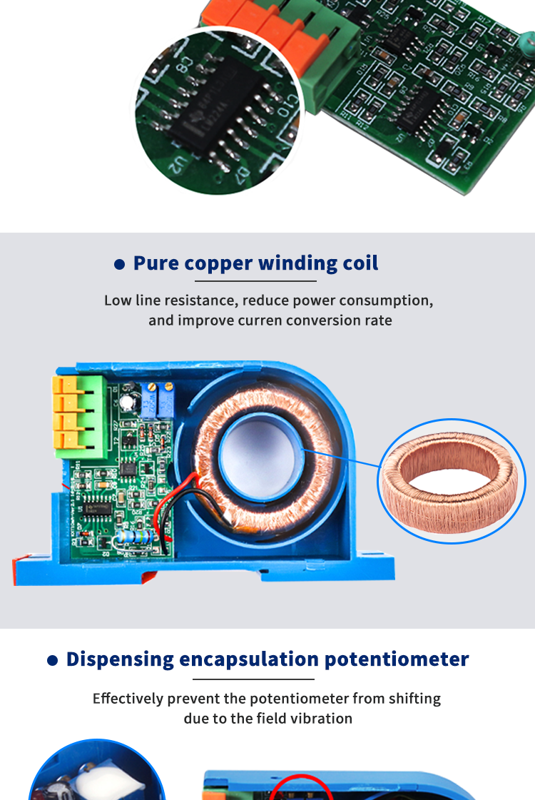 500A 1000A DC Current Transmitter Hall Effect Split Core Current Sensor Measuring Transformer Closed Loop DC Current Transducer