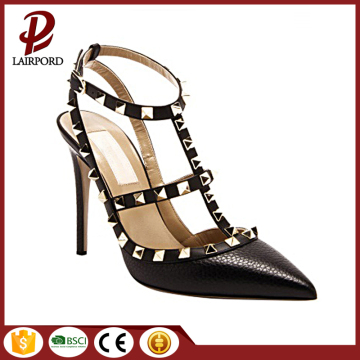 Newest style LADY sexy rivet sharp sandals