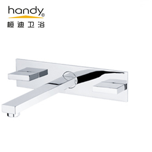 Two Button Wall Mounted Basin Faucet