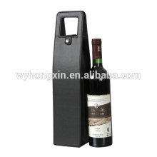 portable single bottle PU leathe wine box