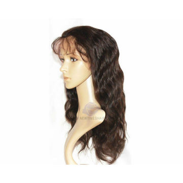 Stretchable net crown French lace wig