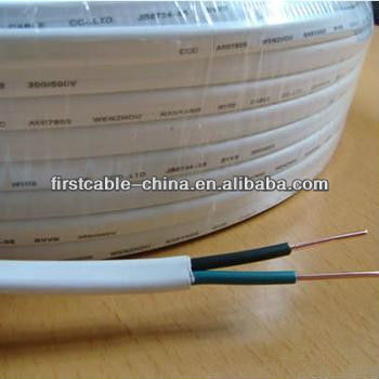 pvc coated 3 core copper stranded wire flat flexible cable
