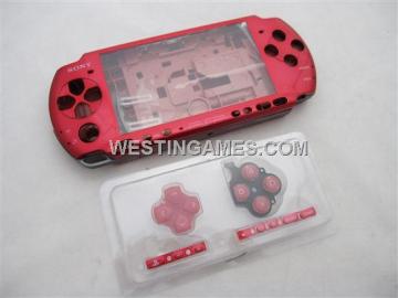 Completa carcasa Shell caso reemplazo Red para PSP 3000