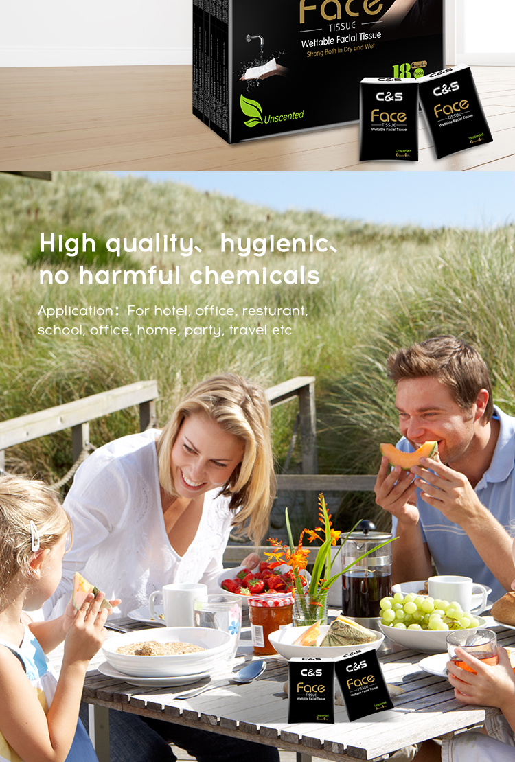 ODM Customized Soft Texture Soft Tenacious Sopping Mini Pocket Tissue Paper