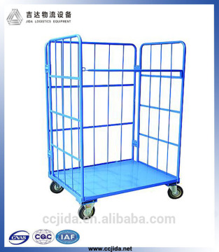 Collapsible wheeled roll mesh container