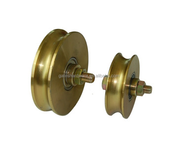 double bearing grooved door wheels with belt bolts&nuts