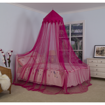 100% Polyester Pink Crown Circular Mosquito Nets