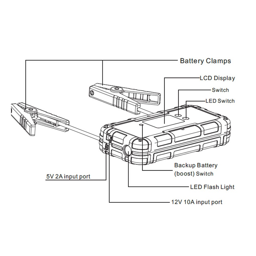 car capacitor jump starter 6000mAh with fast charge with 100000 lifecycles