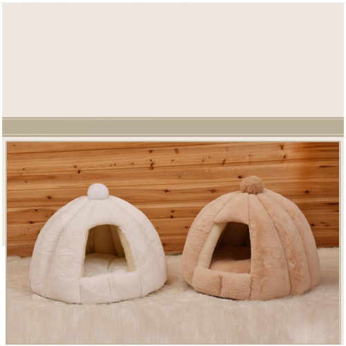 Round and semi-enclosed cat's nest kennel litter cushion