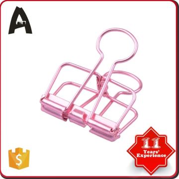 Fine appearance factory directly custom color plated paper binder clip