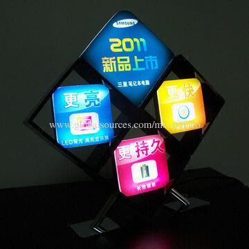 LED light sign with dynamic display for counter top