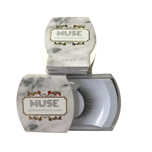 Gold hot stamping half sleeve eyelash packaging