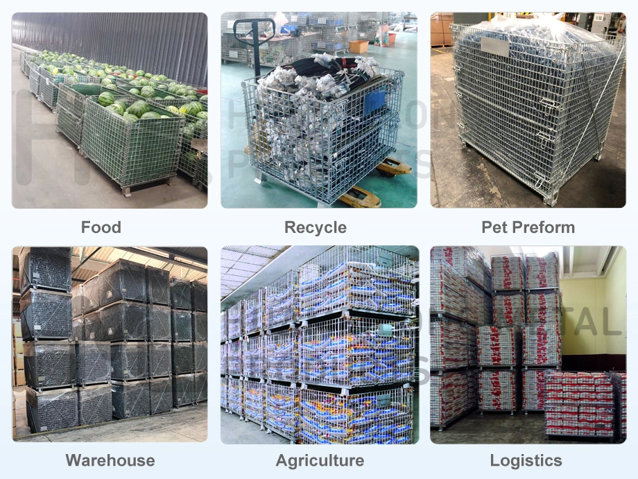 Hot-DIP Galvanizing Rigid Warehouse Logistic Storage Collapsible Folding Steel Cage