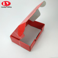 हैंडल के साथ लाल रंग मेलिंग शिपिंग पैकेजिंग बॉक्स