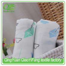 bamboo printed baby swaddle blanket