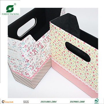 FLOWER SPOTS PATTEM DIY PAPER STORAGE BOX