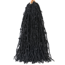 2021 Fashionable 24inches wigs fiber crochet hair female butterfly curly braid African dirty braid Butterfly locs hair extension