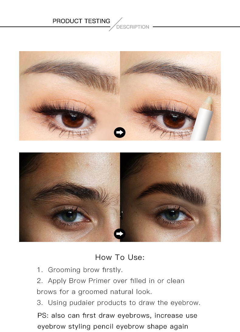 Pudaier Colorless Shaper Eyebrow Wax Pencil Styling Pen