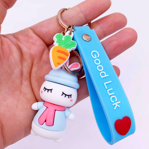 Customized Cute Rubber Girl Keychain