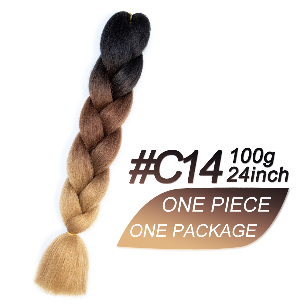 Bellwshow ombre braiding hair synthetic