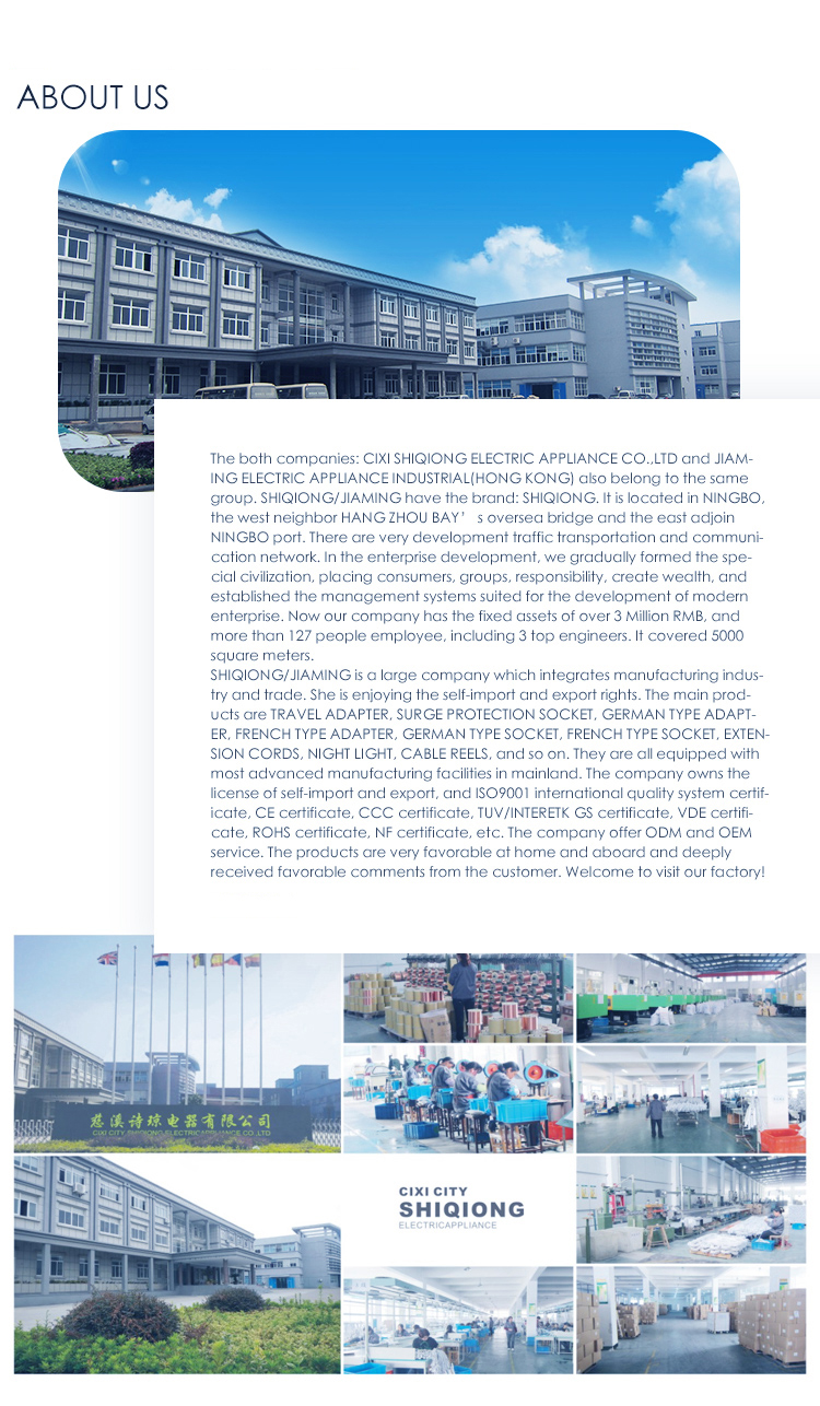 French type triangular adapter without switch