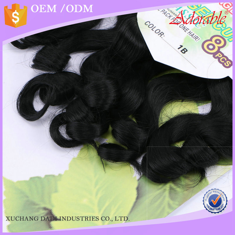artifical hair weft body wave 8pc in one pack angel curl classic heat resistant loose wave 200g best Synthetic Hair Weaving