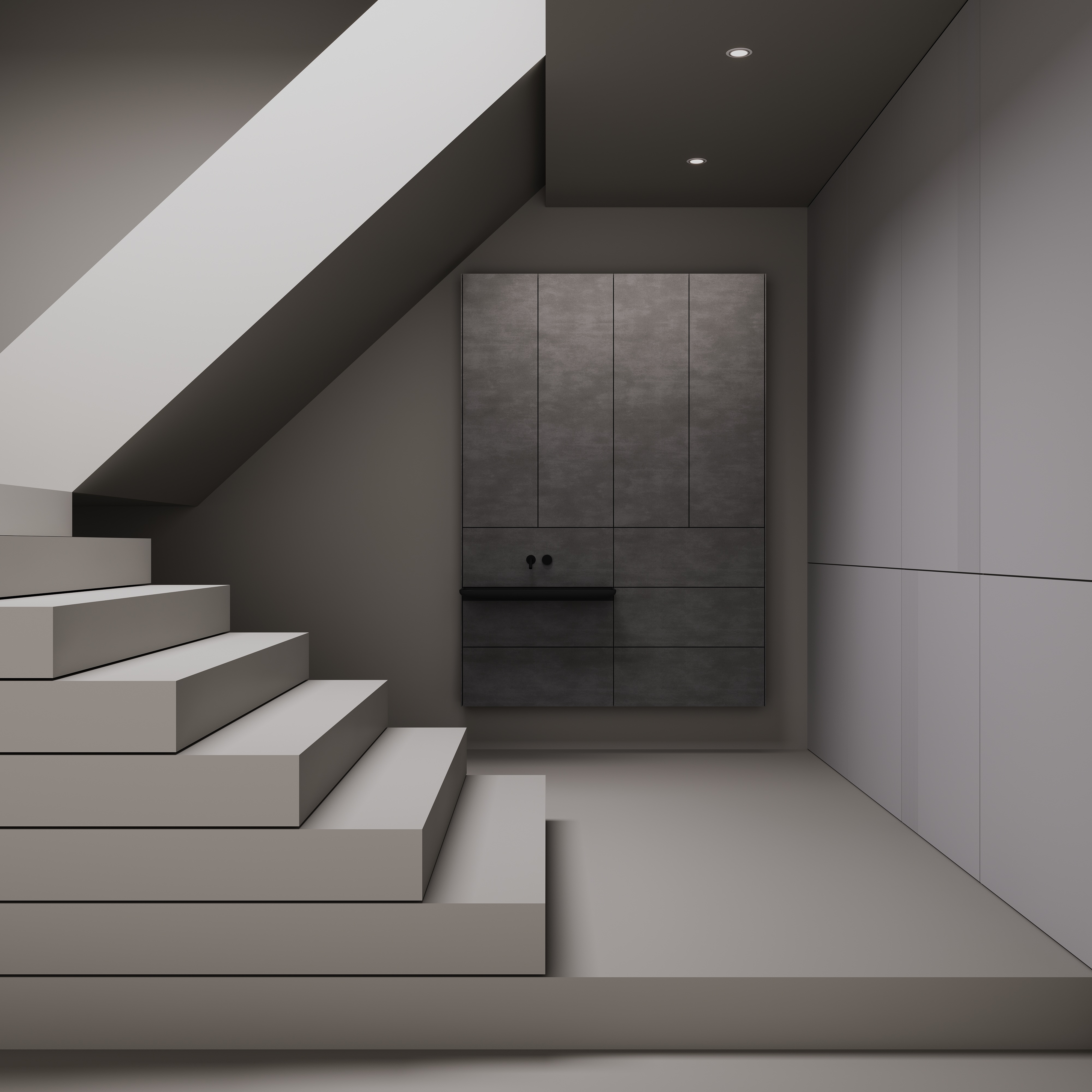 Sistema fino de gaveta de armazenamento de banheiro em alumínio