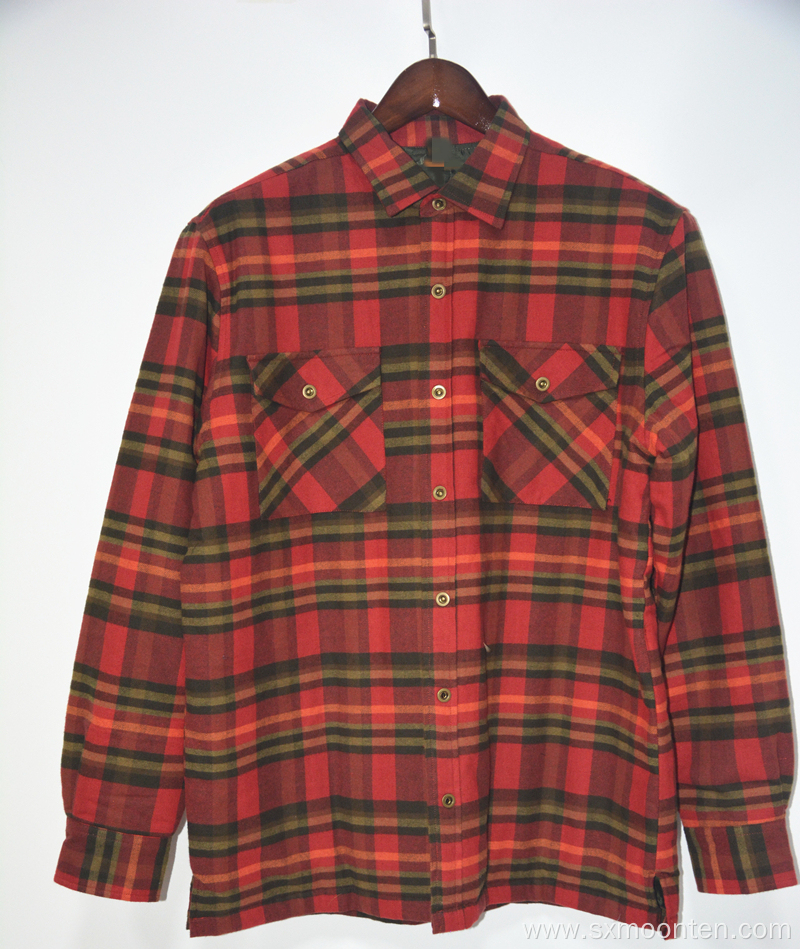 High Quality Slim Fit Cotton Plaid Shirt