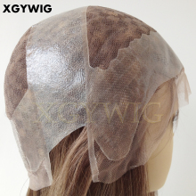 Customizable 100% Virgin Brazilian Human Hair Wigs: Silky Straight, Highlight Color Center and Perimeter with PU Thin Skin Full Lace