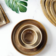 Ceramic Reactive Glaze Bowl Set Stoneware Dinnerware Ramen Salad Bowl Tableware