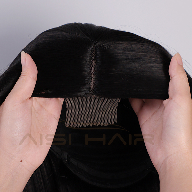 Aisi Hair Top Quality Vendor Cheap Wholesale Glueless Black Lace Frontal Synthetic Hair For Black Women Lace Front Wig