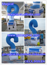 Blue Color Inflatable Question Mark Model with Lampstand