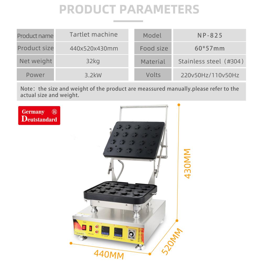 NP-826 Star Egg Tart Machine สำหรับขาย