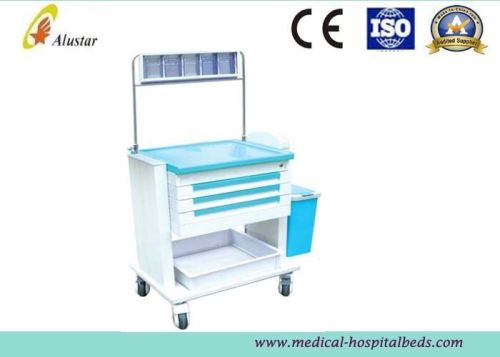 Luxury Anesthesia Medical Trolley Abs Cart Utility Container Hospital Trolley (als-mt127)