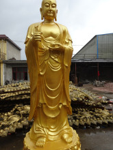 high quality tibetan antique standing buddha statue bronze