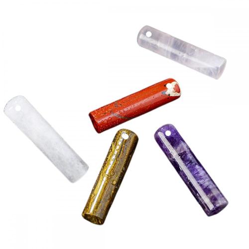 Gemstone Cylindrical Pendant 14X60MM for Making Jewelry Necklace Earrings Home Decoration Pillar Cylinder