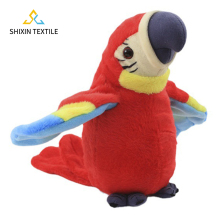 Electronic Stuffed Animal: Interactive Laughing and Talking Parrot Toy with Wing Shake Function