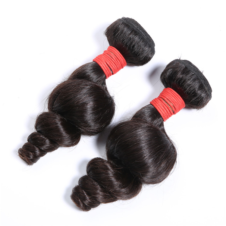 100% Unprocessed Virgin Cuticle Aligned Loose Wave Non-Remy Human Weft Natural Black Human Hair Extension 100g/Bundle